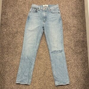 Reformation Light Blue Straight Leg Jeans